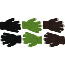 (Black, Brown and Green) Magic Warm Set of Three Kids Smartphone Gloves