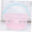 2pcs Mini Shopping Basket Bright Pink Mini Decorative Plastic Basket for Easter Craft Display 2