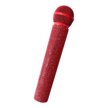 Sparkling Microphone Props Toy For Performers Singers-Red