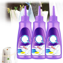 Laundry Stain Remover 3pcs Enzyme Deep Cleaning Fabric Safe Liquid for White Shirt and Clothes
