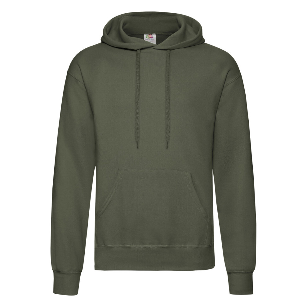Fruit Of The Loom (3Xl, Classic Olive) Mens Classic Hooded Hoodie Green,Multicoloured