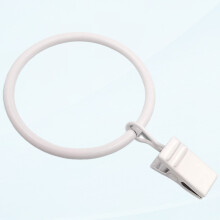 20 de inele albe pentru perdea cu cleme, diametru interior 45 mm, pentru haine