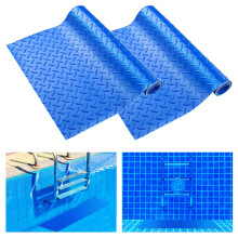 Pool Ladder Mat 36x9 Inch 2 Pack, Non‑Slip Thick Textured Swimming Pool Ladder Pad for Above Ground Pools Liner Protection