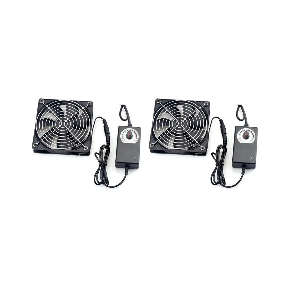 2Pcs 120Mm 2700Rpm Fan Cooling With Controller 12Cm 12V Btc Machine Workstation Cabinet Radiator Server Fan Eu Plug 6032010336927