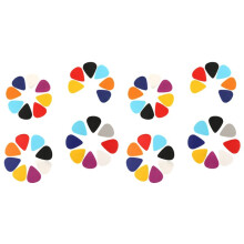 B 60Pcs Guitar Picks Plectrums ABS Guitar Picks 0.46 0.71 0.96mm Colorful Comfortable Feel