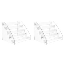2X Porta CD A 5 Ripiani, Organizer Trasparenti per CD, Espositore per CD Che Contiene Fino A 30 Custodie Standard per DVD per L'Archiviazione di
