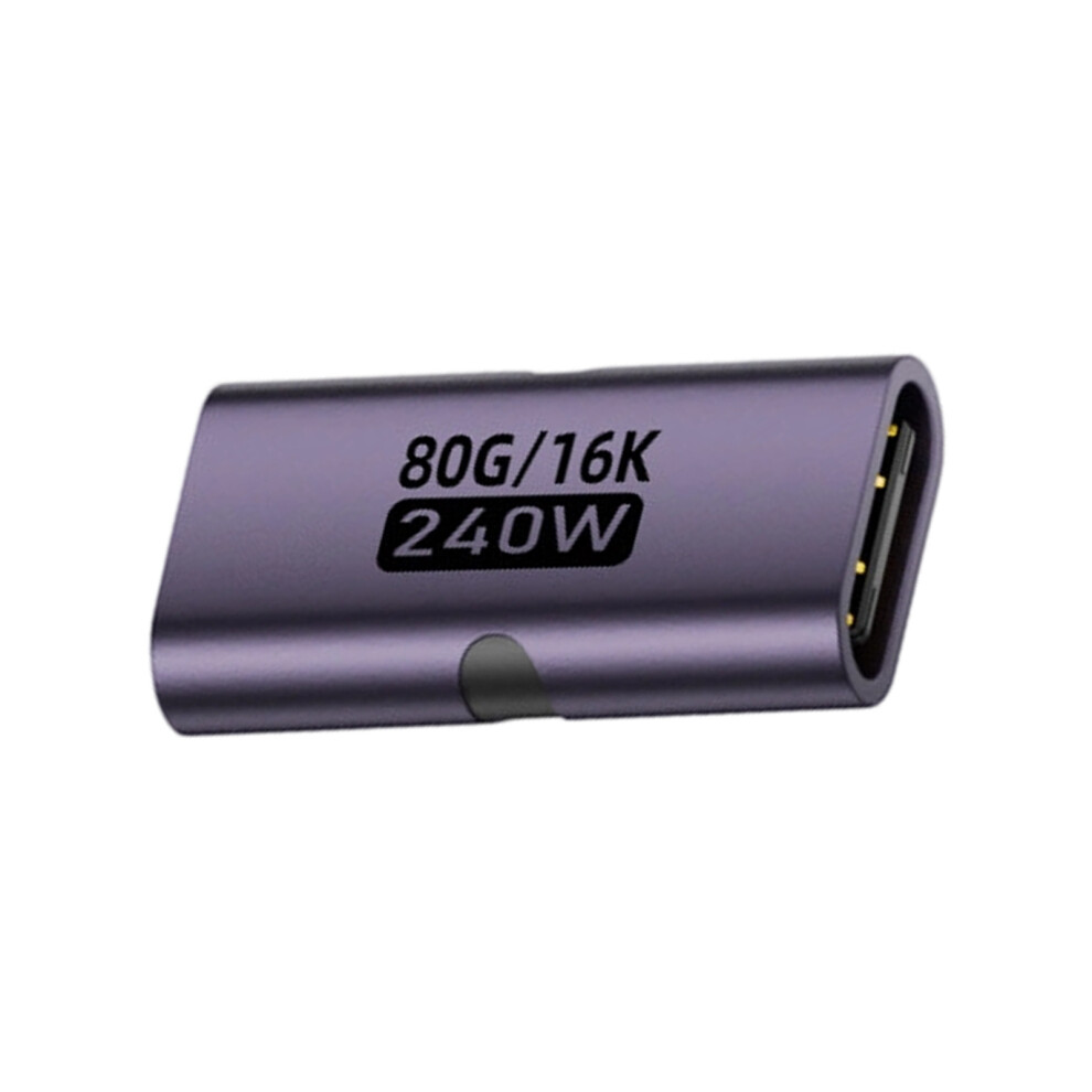 Fast Data Transfer Type C Female To Female Connector-Graypurple 7751001365355