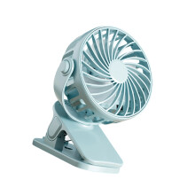 Clip On Desk Fan With Night Light Cooling Fan For-Sky Blue