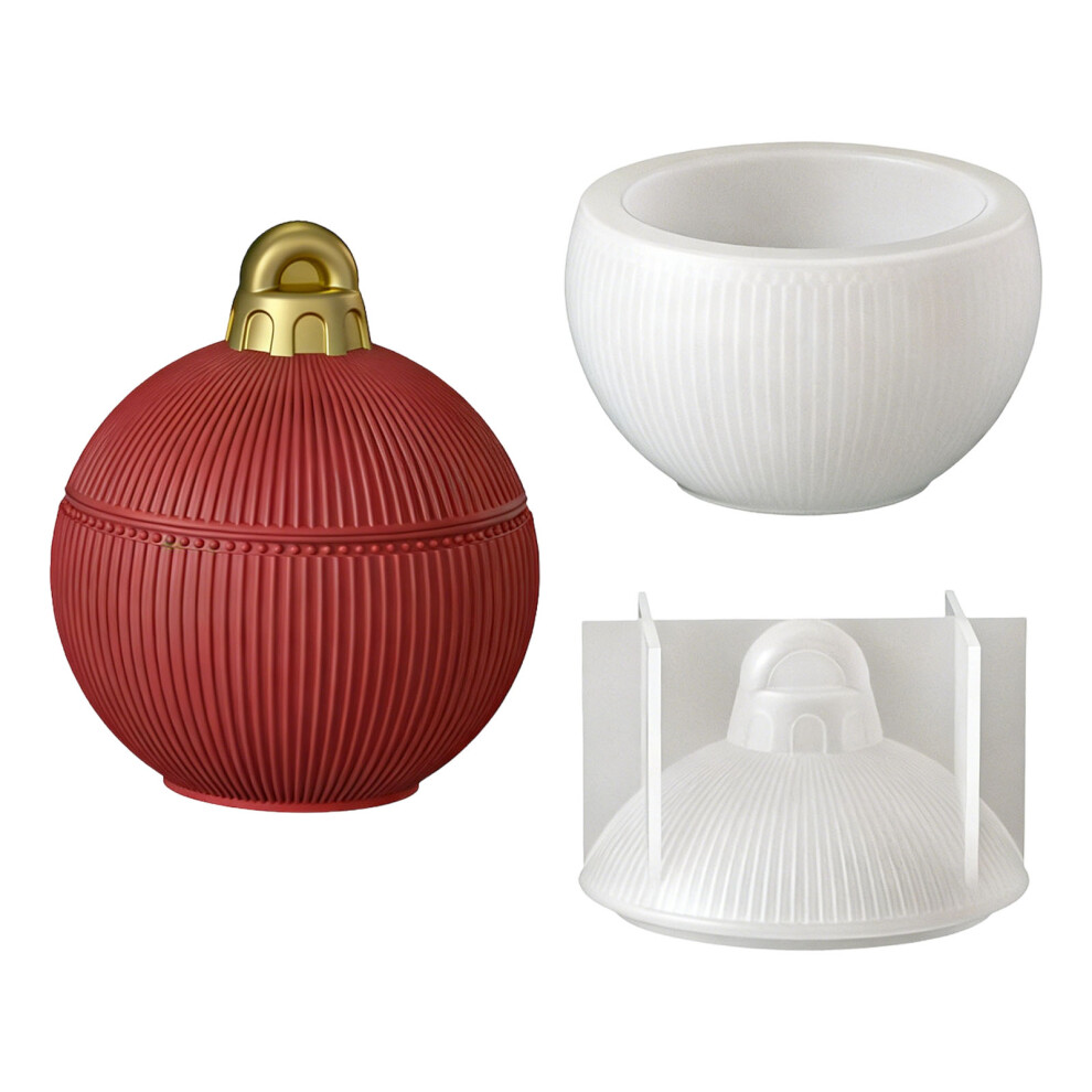 Christmas Ball Silicone Candle Molds Resin Jar Mould For-5793 7696001861929