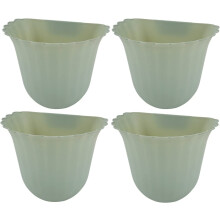 4PCS Hanging Trash Can Set, Collapsible Mini Kitchen Waste Bin for Cabinet Door, Green