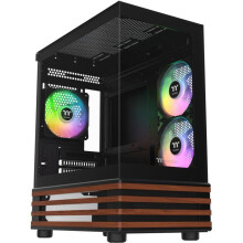 THERMALTAKE - CA-1Z4-00M1WN-WS - View 170 WS ARGB - PC-Gehäuse ohne Netzteil - Mini-Tower - Micro-ATX-Format - Schwarz