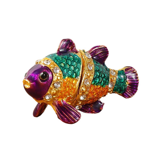 Unique Lucky Fish Pattern Decorative Storage Box For-zi liu