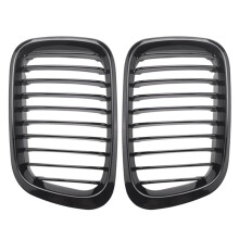 Front Kidney Grills for E46 3 Series 320I 325I 325Xi 323I 4D 4 Door 1998-2001 Gloss Black 51138208489 51138208490