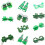 Green Four Leaf Clovers Glasses Leprechaun Costume-two 3