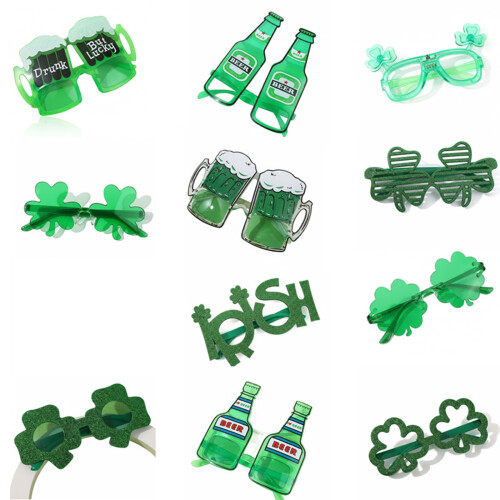 Green Four Leaf Clovers Glasses Leprechaun Costume-two 2