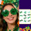 Green Four Leaf Clovers Glasses Leprechaun Costume-two 4