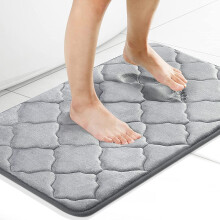Tappetino da bagno in memory foam per pavimento del bagno, morbido e confortevole tappeto da bagno in microfibra effetto velluto corallo super