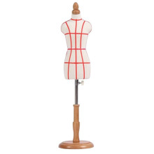 Adjustable Child Dress Form Mannequin with Stable Wooden Base and Cotton Cover Size 1/2