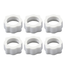 Pack of 6 Universal Plastic Fastening for 17mm Ball Head-White