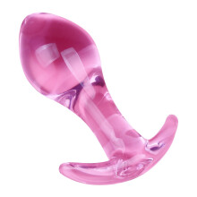 Bouchon de Verre en Silicone Prise de Courant Jouet Jouet de Sexe Adulte Perles de Bijoux en Cristal -Moyen