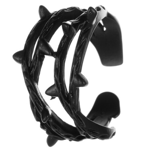 Mode Romantique Croix Multi-Couches Simples Bagues à Index Ouvert Bague de Cadeau de Branche RéTro CréAtive, Noir