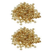 1000Pcs 6mm Gold Tone Flower Bead Caps for Jewelry Making