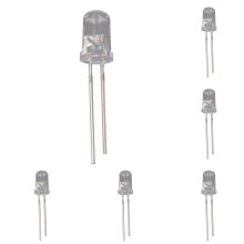 200 Pcs 5mm White LED Diode Lights 3V 20MA Bulb Lamps Electronics Components Light Emitting Diodes