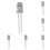200 Pcs 5mm White LED Diode Lights  3V 20MA Bulb Lamps Electronics Components Light Emitting Diodes 1