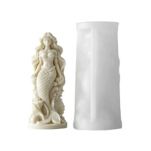 Food Grade Silicone Mermaids Shaped Candle Making Mould