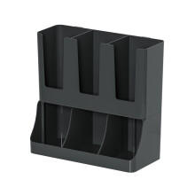 Vertical Cup Storage Rack Save Counter Space Any Room Or-Black