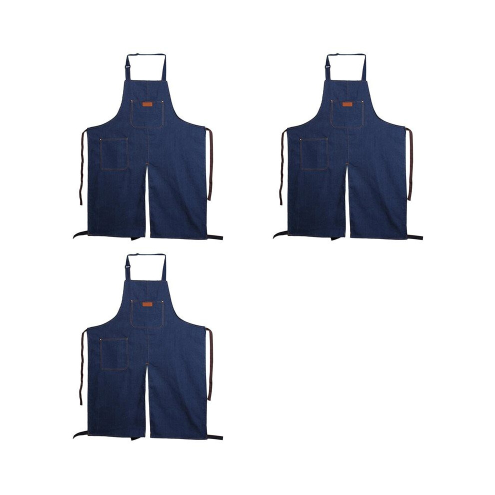 3X Adjustable Split Leg Pottery Apron With Pocket Diy Ceramic Sculpture Mud-Retaining Overalls 6033725943554