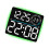 LED Display Digital Wall Clock with Remote-Black shell white 1