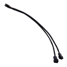 Flexible 3Pin PC Fan Splitters Cable 1 To 2-Black Under 5Pcs 3P