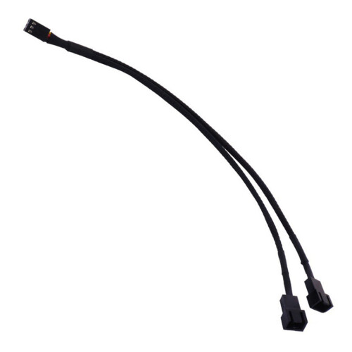 Flexible 3Pin PC Fan Splitters Cable 1 To 2-Black Under 5Pcs 3P