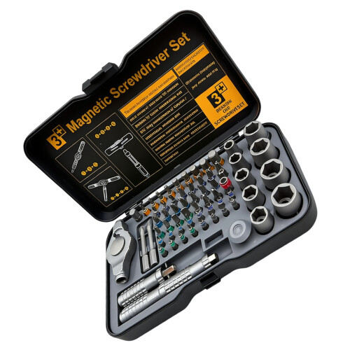 Complete 66 Function Magnetic Screwdriver Tool Set Including