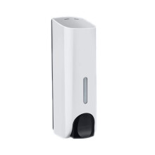 Wall Mounted Soap Dispenser Punch Refillable Bathroom Hand Soap Dispenser with Visible Refill Window and Lockable Lid White