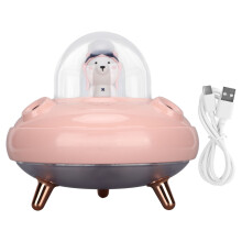 Umidificator cu ceață rece, duze duble, operare cu o singură tastă, produs nou, umidificator de masă silențios, cu lumină de noapte și