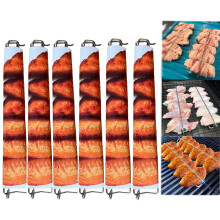 BBQ Chicken Wing Grill Rack Set, UShaped Metal Wing Holder with Secure Clamping for Even Cooking, Outdoor Camping BBQ Tools (6 PCS)
