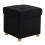 Upholstered Storage Cube with Padded Seat and Wooden Legs 1