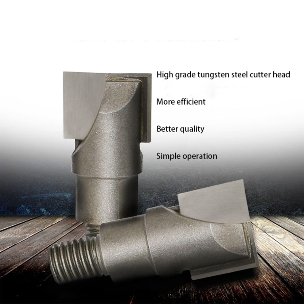 1Pc 10Mm Shank Milling Cutter Wood Carving Cleaning Bottom Router Bit Threaded Spiral Bottom Knife(22Mm) 6031612574737