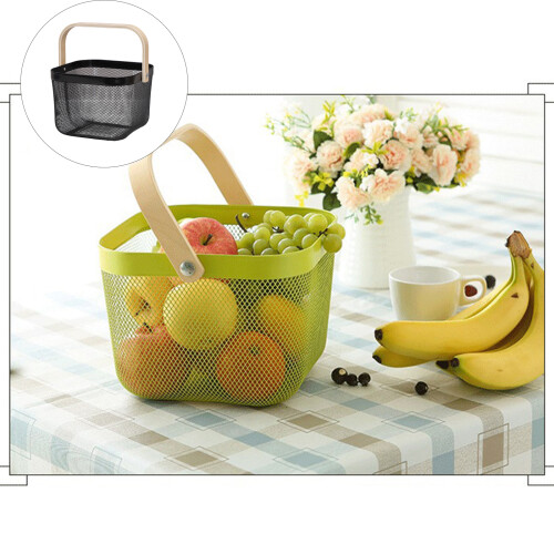 Ventilated Iron Net Basket for Fruits and Vegetables-White 1