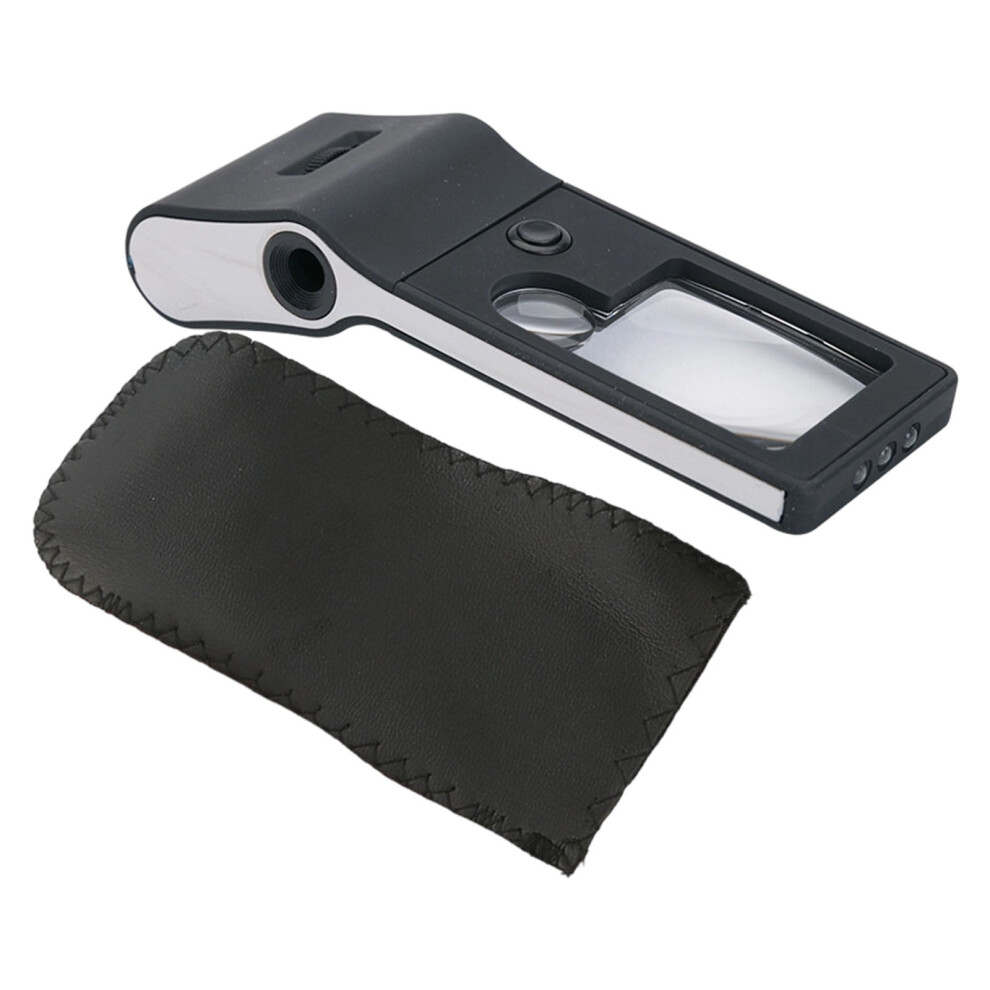 3X 10X 55X Magnifying Glass Lens Handheld Loupe Magnifier- Black 7696001863367