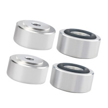 Pointes de haut-parleur HIFI, 4 pièces, pieds de- argent moyen