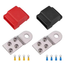 Borne de Montage avec Couvercle Isolant 32 V 100 A CC pour Connexion Électrique Positive et Négative dans une Batterie Automobile