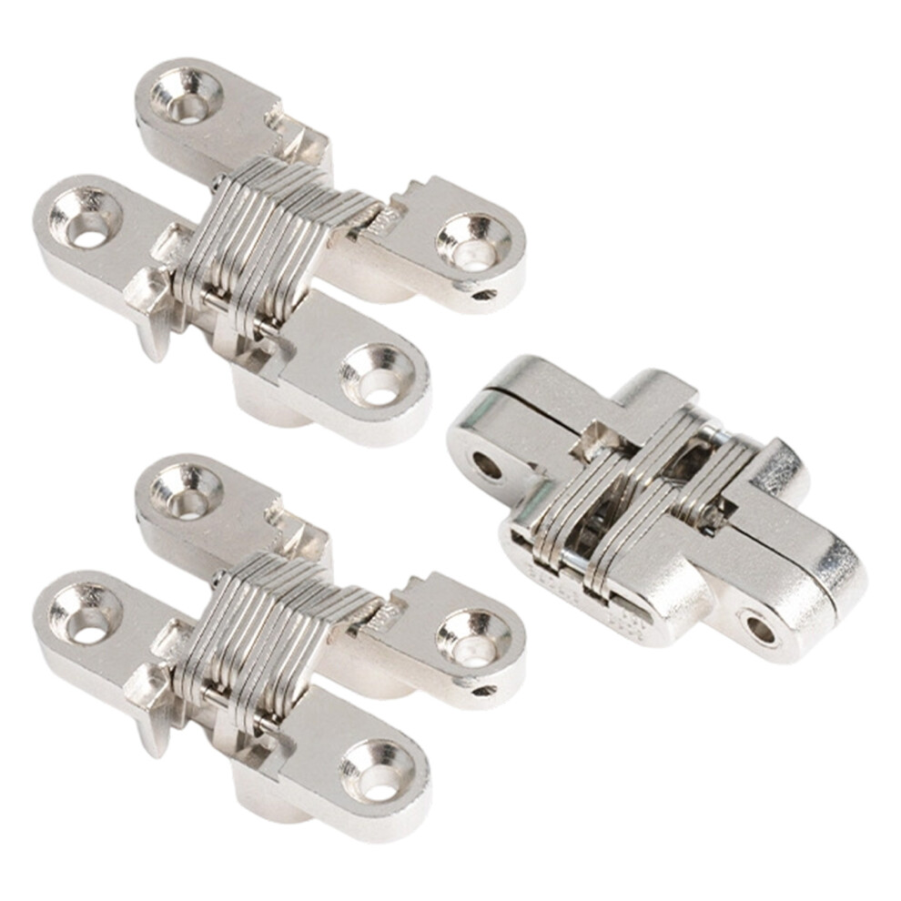3Pcs Concealed Barrels Crosses Door Hinge Hardware Zinc Alloy 7696001867952