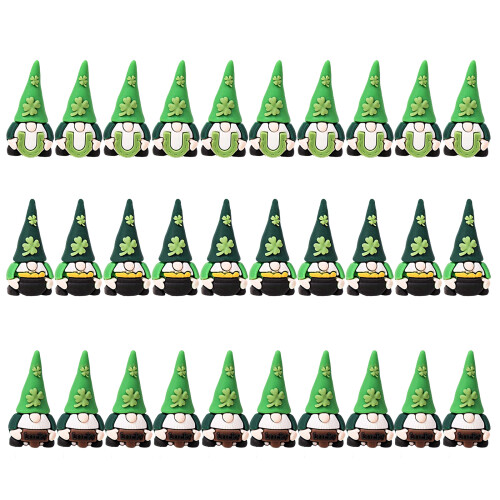Patrick's Day Gnomes Decorations Mini Resins Irish-30pcs