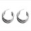 Hoop Orecchini Orecchini Geometrici Accessori Metallici Accessori Moda Argento 1