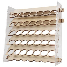 Organizador Modular de Pintura de Madeira para Armazenamento de Tinta Artesanal - Comporta 35 Frascos de Tintas Suportes em Miniatura - Rack de