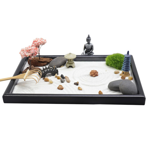 L’ensemble de jardin de sable de pleine conscience-jardin