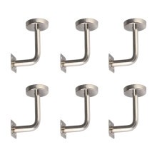 6Pcs Wall Mounted Stair Holder Stainless Steel-plain film 100